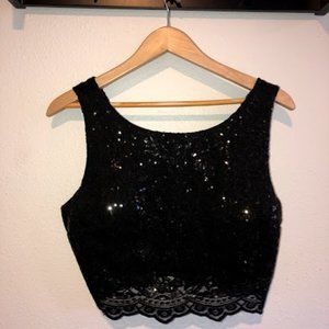 Sequins Crop Top